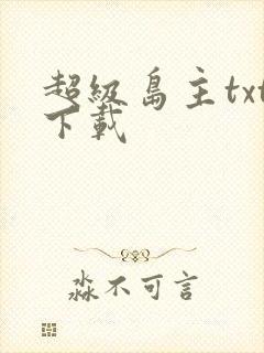 超级岛主txt下载