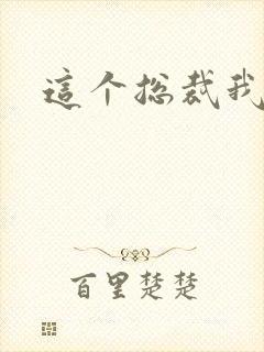 这个总裁我要了