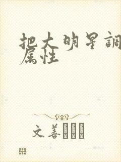 把大明星调成专属性