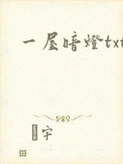 一屋暗灯txt