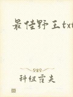 最佳野王txt