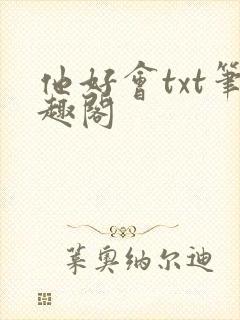他好会txt笔趣阁
