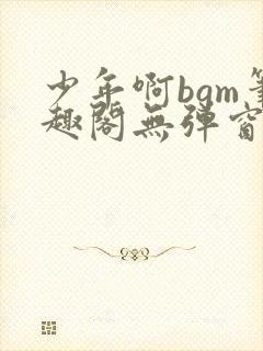 少年啊bgm笔趣阁无弹窗免费