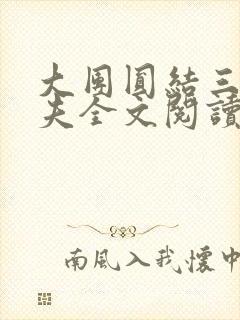 大团圆结三女一夫全文阅读