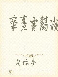 寂寞山村小说全本免费阅读