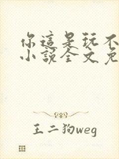 你这是玩不起呀小说全文免费阅读