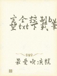 完全控制by天望txt下载笔趣阁