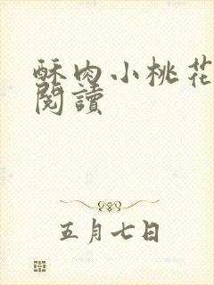 酥肉小桃花全文阅读