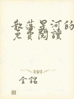 散落星河的记忆免费阅读