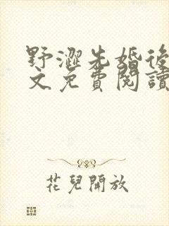 野涩先婚后爱全文免费阅读笔趣阁