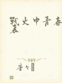 战火中青春演员表