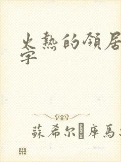 火热的领居中文字