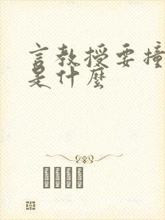 言教授要撞坏了是什么