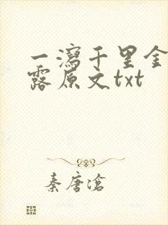 一泻千里金银花露原文txt