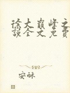 徐大巅峰之路小说全文免费阅读