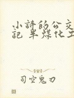 小诗的公交车日记 半煤化工