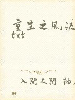 重生之风流仕途txt
