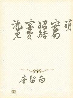 沈宴昭安萌全文免费结局