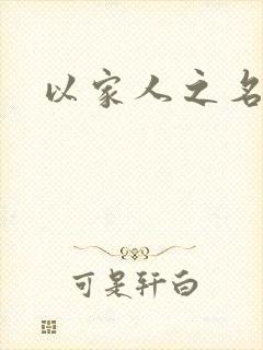 以家人之名小说