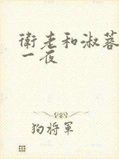 卫老和淑蓉销魂一夜