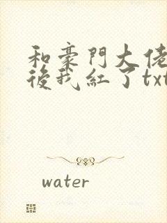 和豪门大佬网恋后我红了txt