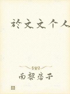 于文文个人简历