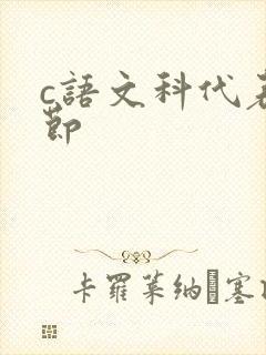 c语文科代表一节
