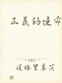 正义的使命小说