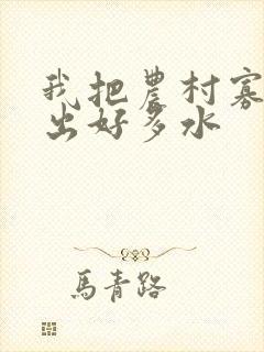 我把农村寡妇日出好多水