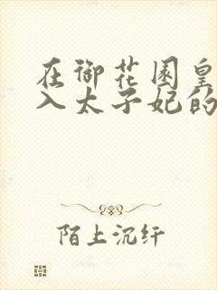 在御花园皇上进入太子妃的小说