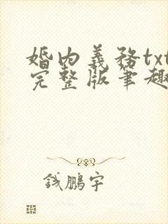 婚内义务txt完整版笔趣阁