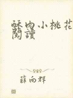 酥肉小桃花全文阅读