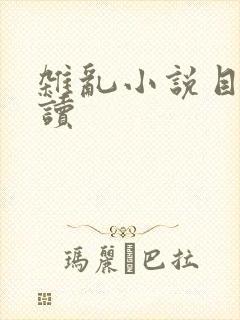 杂乱小说目录阅读