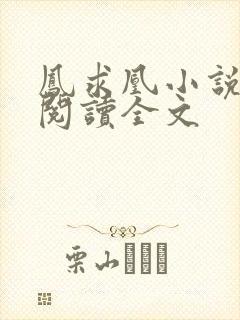 凤求凰小说免费阅读全文