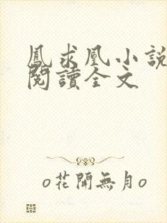 凤求凰小说免费阅读全文