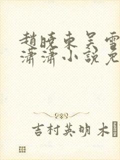 赵晓东吴雪晴王潇潇小说免费阅读