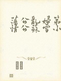 荡公乱妇第1章情公苏雪小说