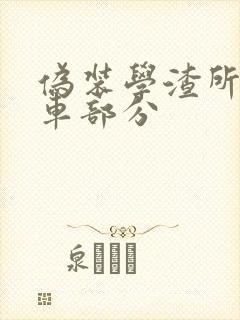 伪装学渣所有开车部分