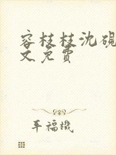 容枝枝沈砚书全文免费