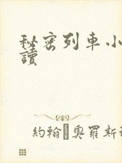 秘密列车小说阅读