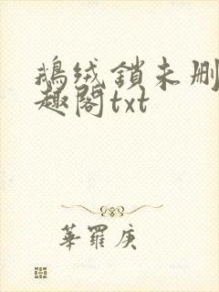 鹅绒锁未删除笔趣阁txt