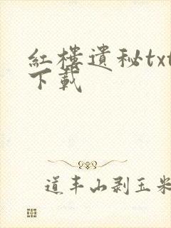 红楼遗秘txt下载