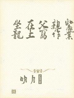 坐在父亲紫色大龙上写作业