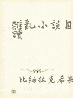 杂乱小说目录阅读