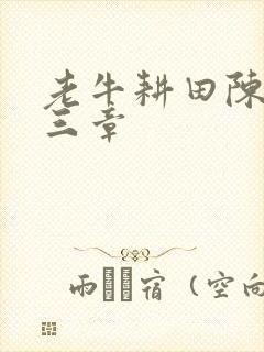老牛耕田陈雪第三章