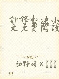 针锋对决小说全文免费阅读完整版