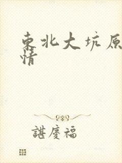 东北大坑原始激情