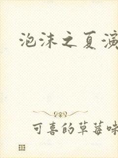 泡沫之夏演员表