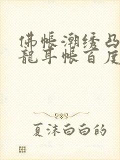 佛帐潮绣凸浮双龙耳帐百度云