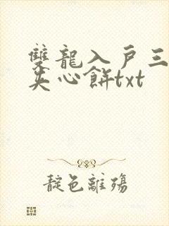 双龙入户三人行夹心饼txt